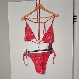 Wild Fable Red Paisley Bikini